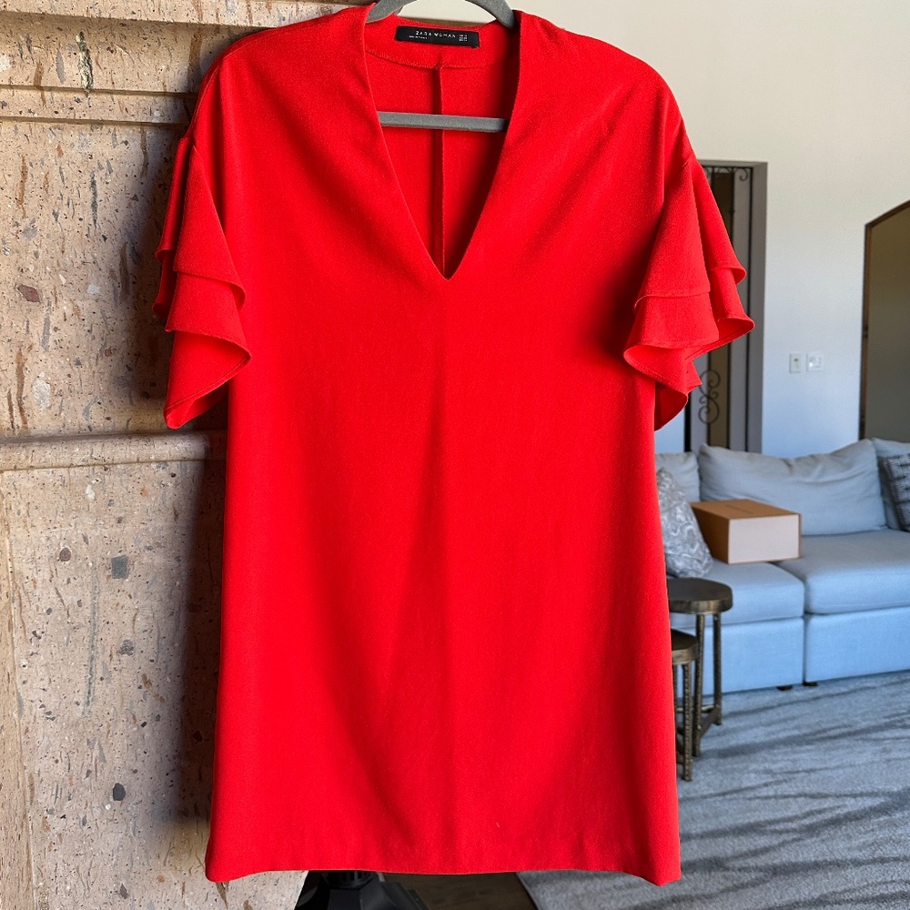 Zara red dress